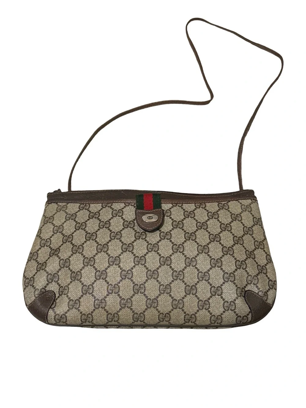 Gucci Sherryline Crossbody with Green-Red Web Accent GG Monogram - Picture 6 of 17